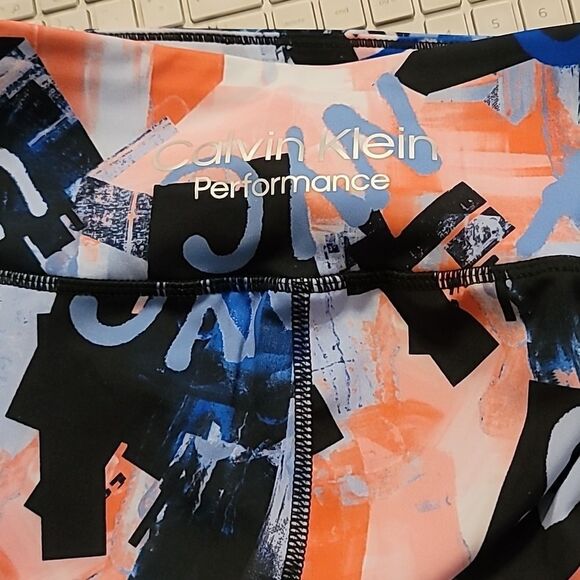 Calvin Klein Performance Women's Printed High-Rise 7/8 Leggings - Bold Blue XS - Picture 4 of 4